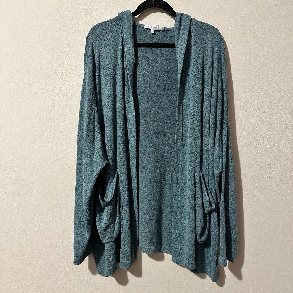 Young fabulous & broke lightweight blue hooded cardigan